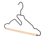 type A Metal Wire Hanger with Wooden Bar & Cutout, 3-pk K5Z2 - product image 1