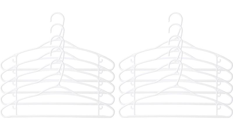 type A Plastic Slim Hangers, 10-pk T9O0