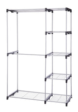 type A Prima Metal Freestanding Closet Organizer with 5 Wire Shelves & Rods T1P5 - product image 1