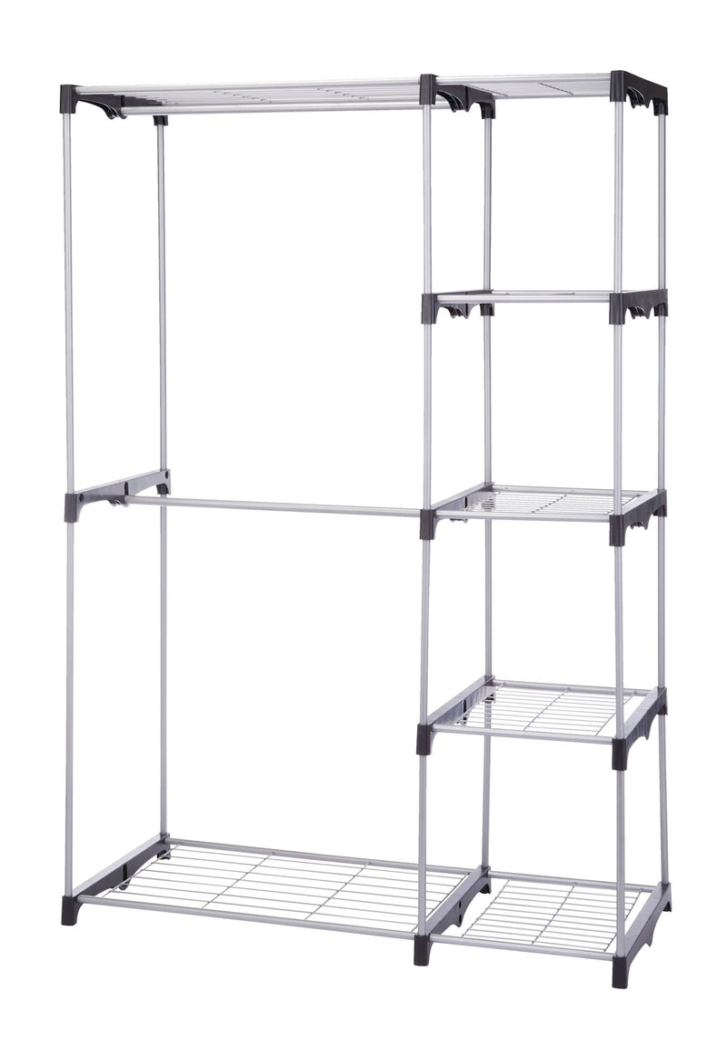 type A Prima Metal Freestanding Closet Organizer with 5 Wire Shelves & Rods T1P5
