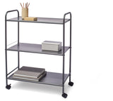 type A Radiant 3-Tier Utility Cart with Wheels, Grey Q4Y8 - product image 2