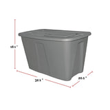 type A Restore Stackable Nesting Storage Box with Lid, 121-L, Grey G1Q8 - product image 2