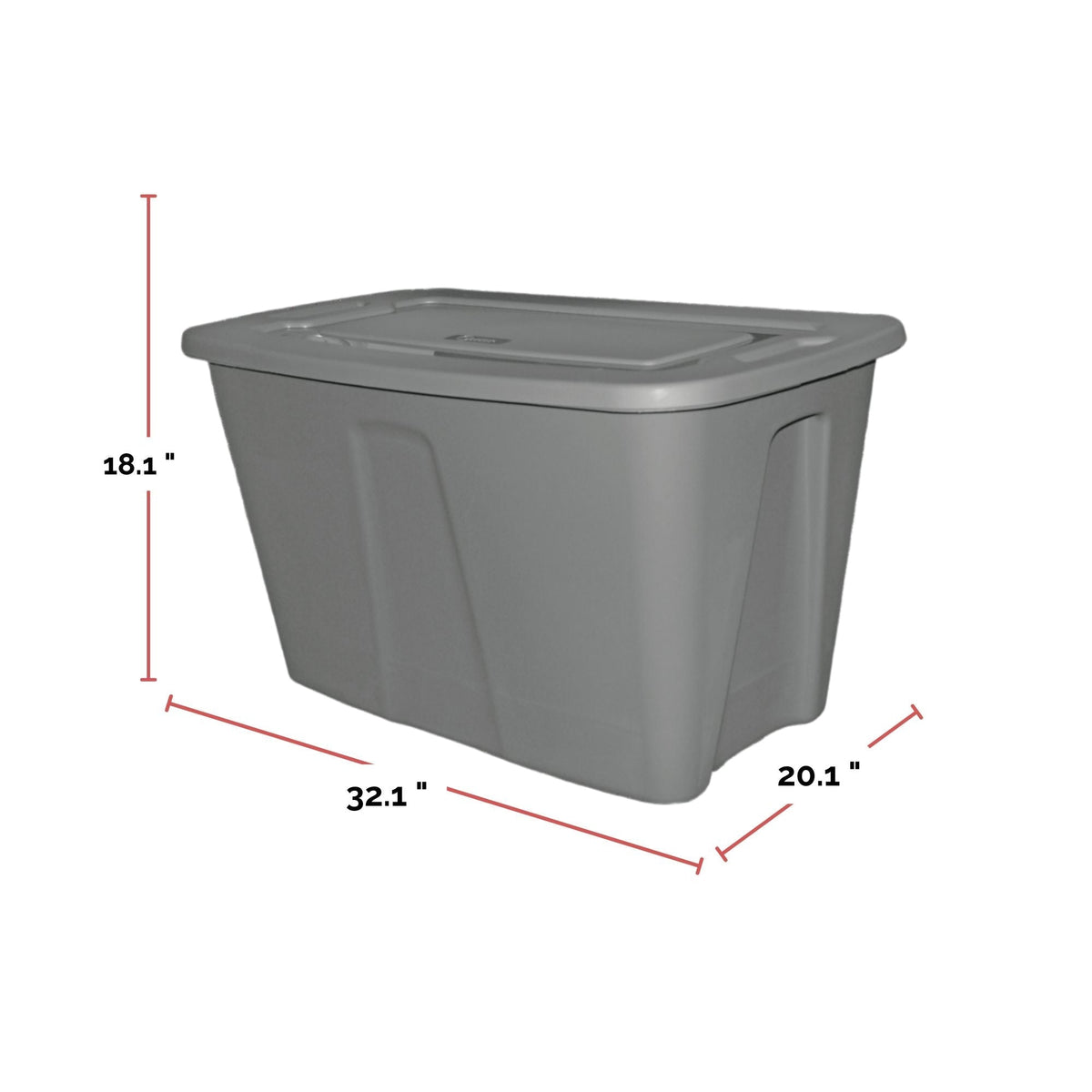 type A Restore Stackable Nesting Storage Box with Lid, 121-L, Grey M6P7 - product image 2