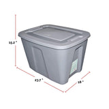 type A Restore Stackable Storage Box with Lid, 68-L, Grey H8L0 - product image 2