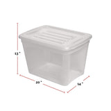 type A Transparent Stackable Storage Box with Lid, 39-L S8Y5 - product image 4