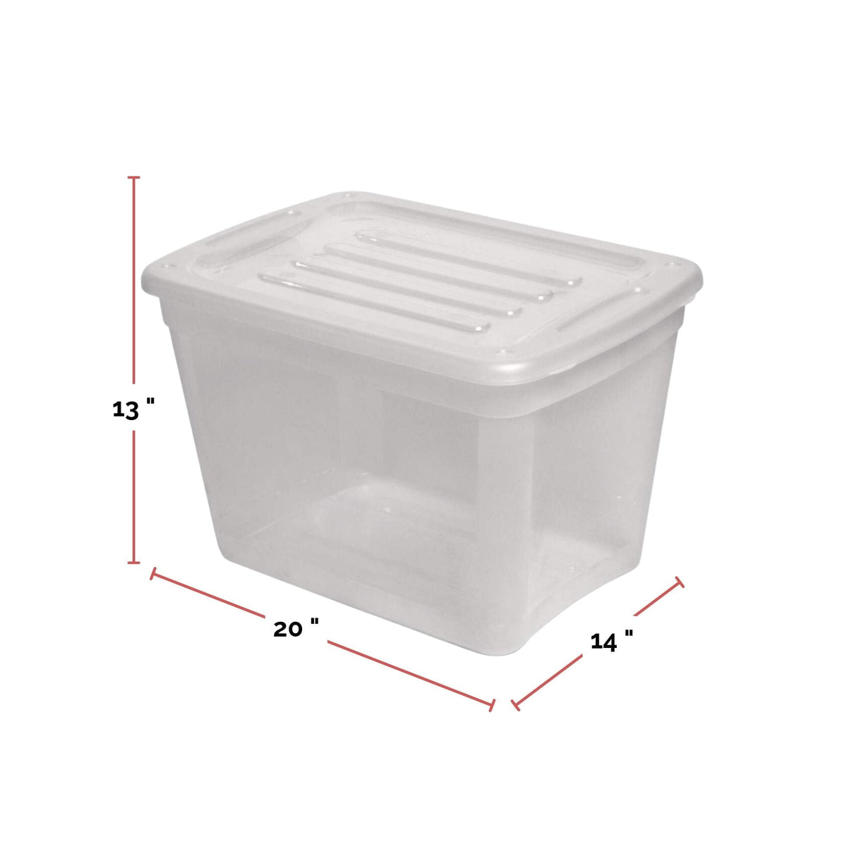 type A Transparent Stackable Storage Box with Lid, 39-L M9S9 - product image 4
