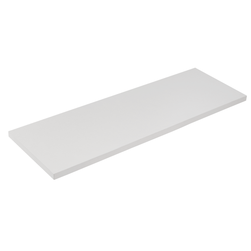 type A Wooden Floating Wall Shelf Board, White, 12 x 24-in D1N0