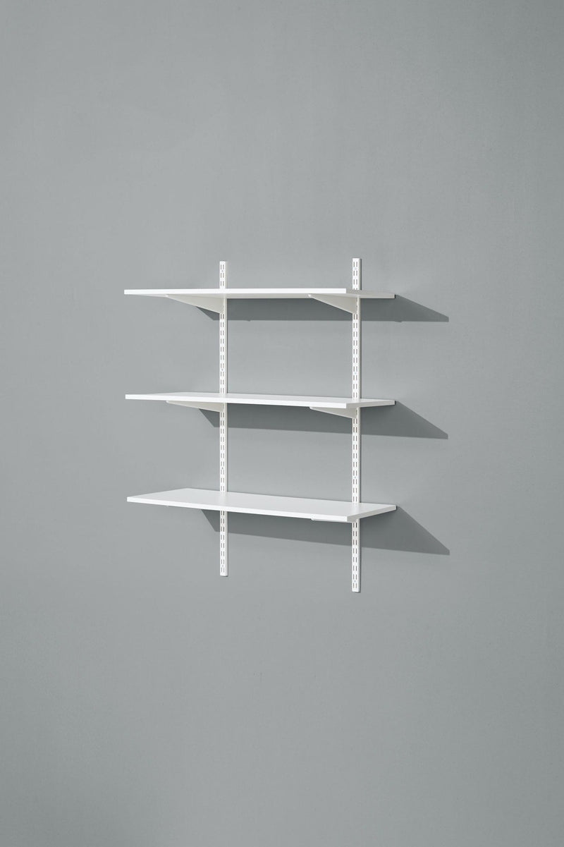 type A Wooden Floating Wall Shelf Board, White, 16 x 35-in Q2B1