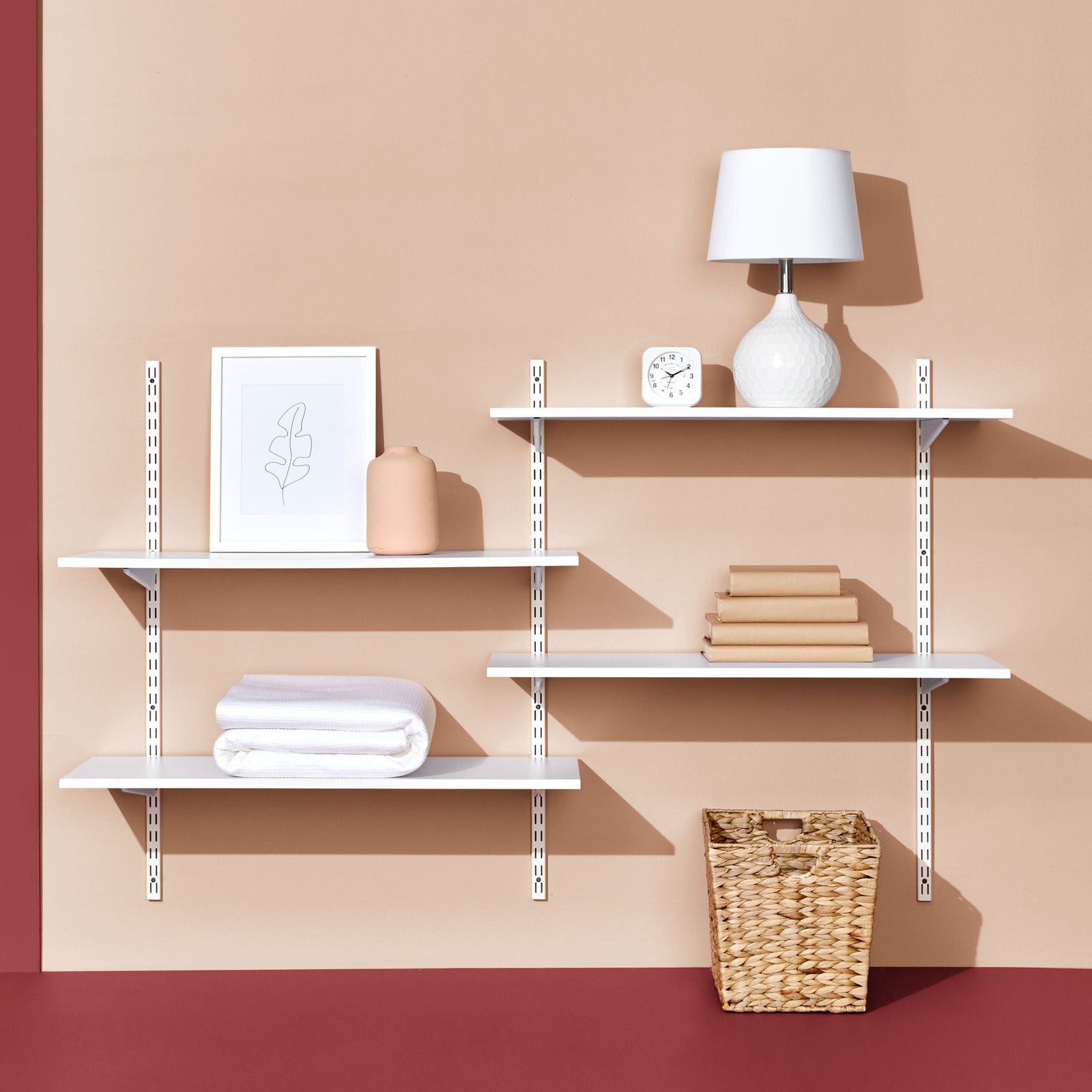 type A Wooden Floating Wall Shelf Board, White, 16 x 35-in Q2B1 - product image 5