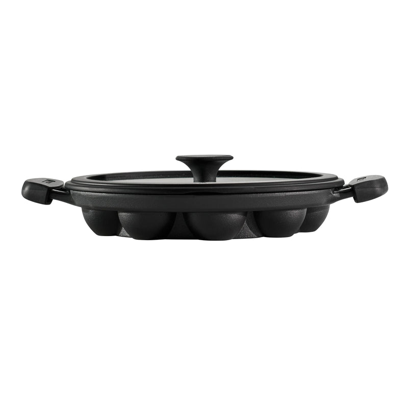 Pre-Seasoned Cast Iron Paniyarrakal with Lid Y6Q7