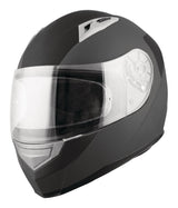 Street Flat Full Face Motorcycle Helmet, Black, Assorted Sizes J5O8 - product image 1
