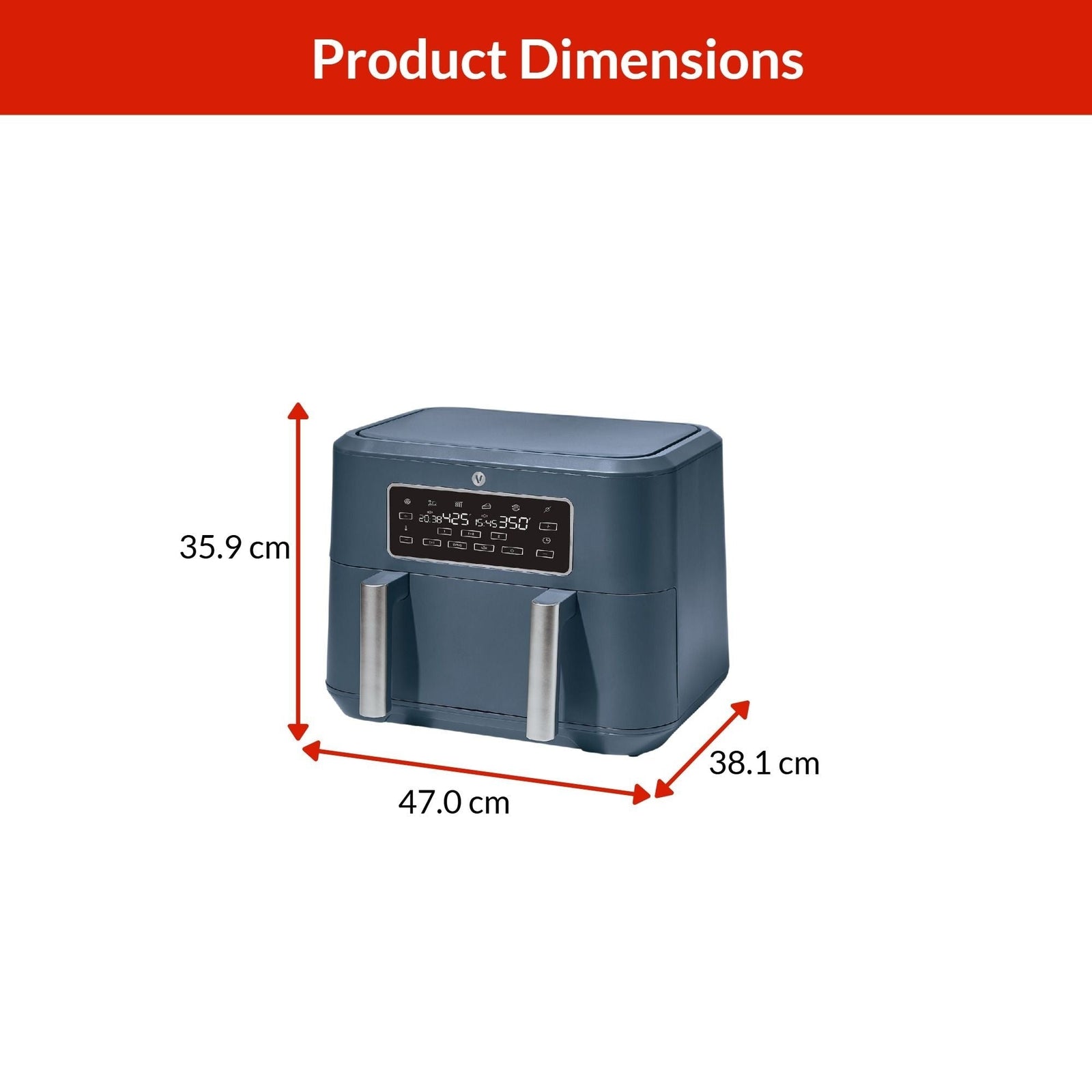 Colour Series 9-qt Trizone Air Fryer, 9-qt H5D5 - product image 4