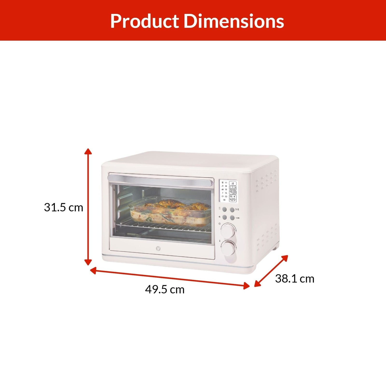 Digital Multi-Functional Air Fryer Toaster Oven with 11 Pre-Set Functions, Shortbread, 6-Slices Z7X0 - product image 7
