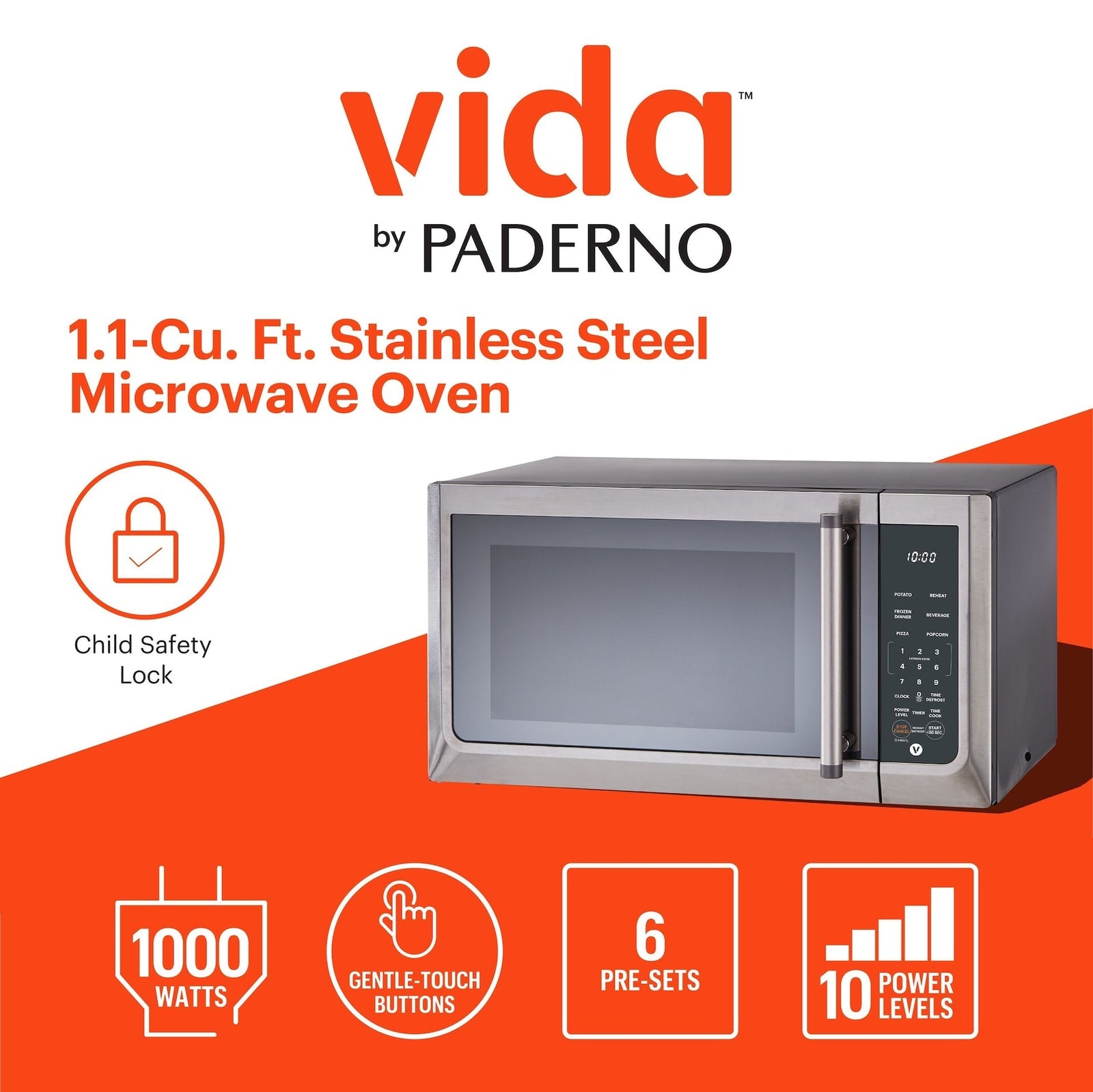Microwave, Stainless Steel, 1.1-cu-ft W2Z6 - product image 8