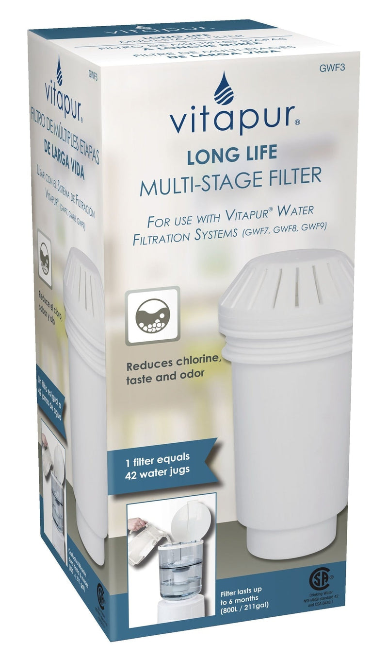 Long Life Multi-Stage Replacement Filter For Water Filtration Systems GWF7, GWF8, GWF9 A3O6
